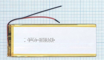 Аккумуляторная батарея Li-Pol (4x55x145мм), 2pin, 3.7В, 3000мАч